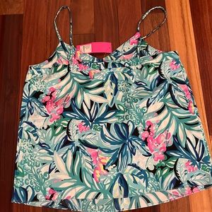 Super cute NWT Lilly Pulitzer Margaery Cami in Maldives Green! Size Large.